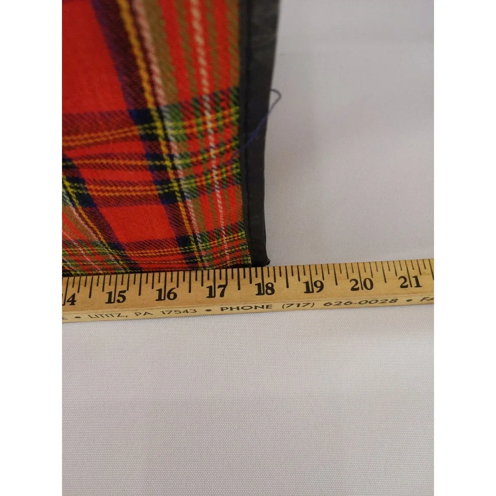 Vintage 60s/70s Suitcase Red Plaid Folding Collapsible Travel Bag Carry On